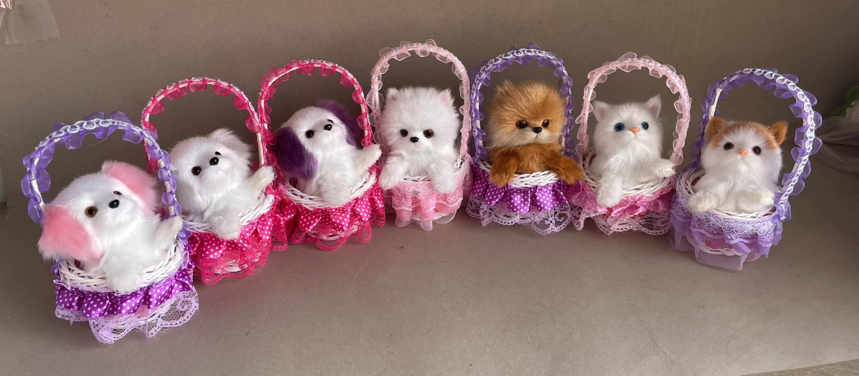 The simulated hanging basket cat will call cat animal simulation