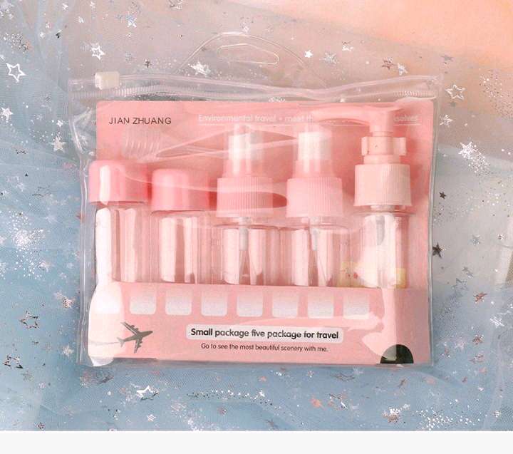 Portable travel sub-bottling 7-piece set of skin care products sample sub-bottling.