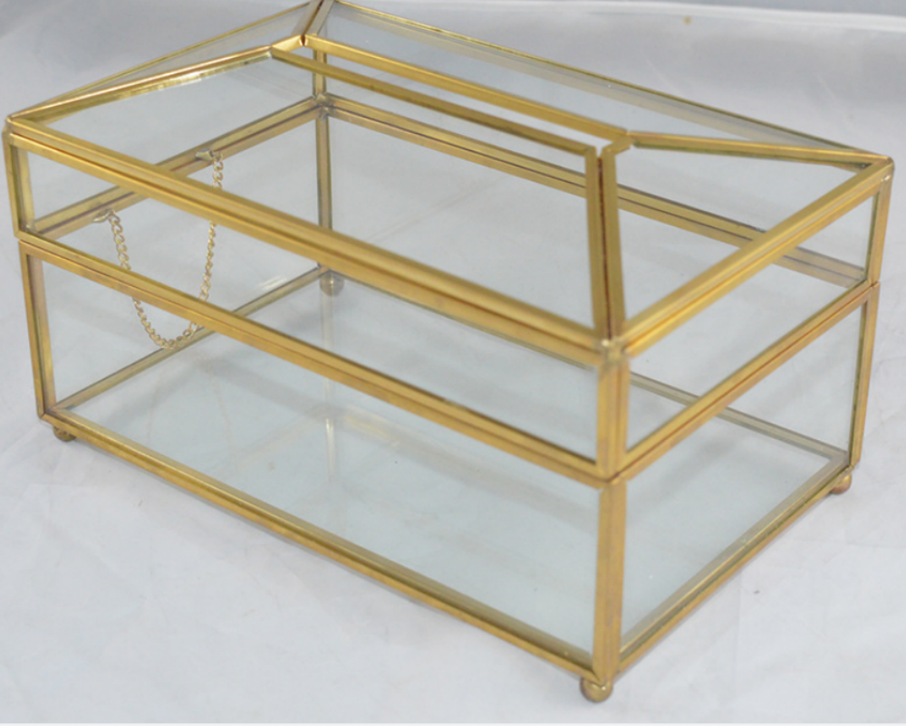 厂家供应/几何玻璃花房/玻璃抽纸盒细节图