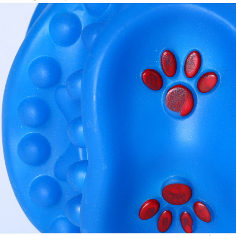 Nuevo estilo de juguetes para mascotas bola de alimentación de fuga esfera curvada sonido extraño llamada bola de alimentación de fuga color perro molar juguete para perros Item Picture