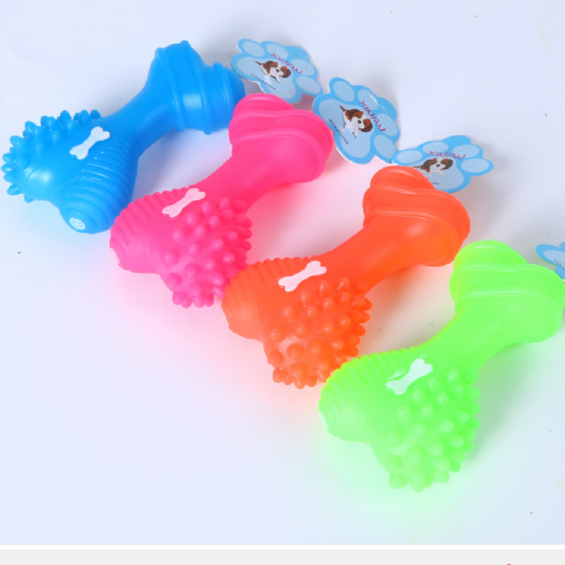 新款彩色塑胶宠物玩具 带刺鸡腿耐咬狗狗玩具 磨牙训犬宠物用品