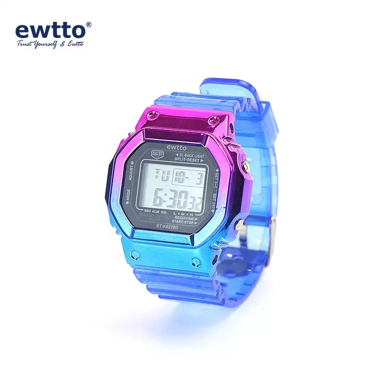 ewtto ET-K6226D时尚学生彩色电子表多功能防水运动电子表详情图1