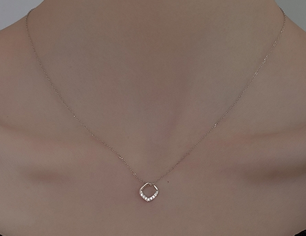 几何项链女夏ins方形锁骨链简约冷淡风网红小众设计感吊坠详情图3