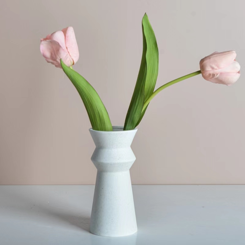 现代简约白色陶瓷花瓶摆件干花插花客厅创意桌面装饰详情图2
