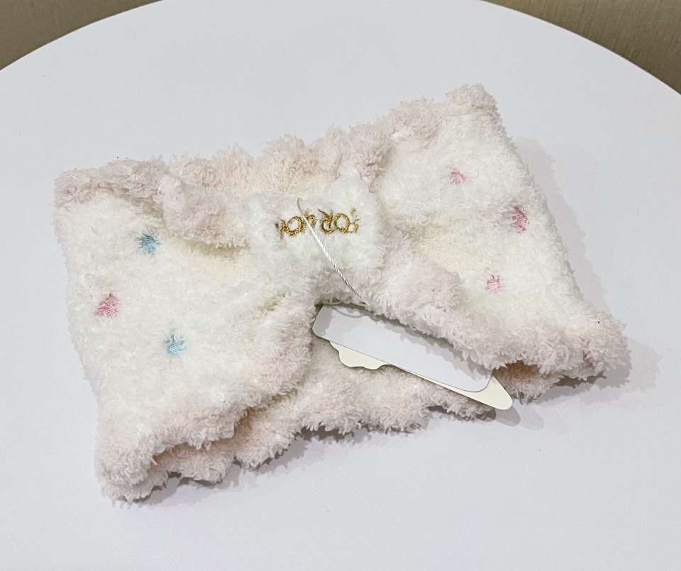 舒适刺绣桃心束发带软绵绵宽边洗脸发带防风月子头巾详情图2