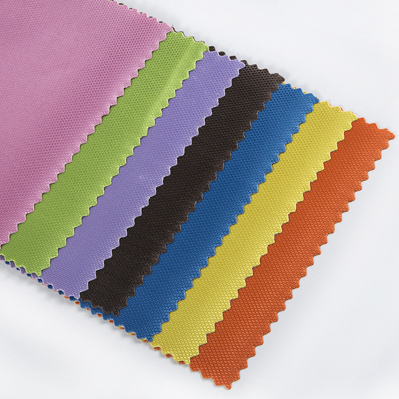Factory direct sales of TY-019 Tengyue Cross jacquard pvc coated fabric 420 Oxford fabric pvc plain weave base rubber polyester luggage fabric pic 2