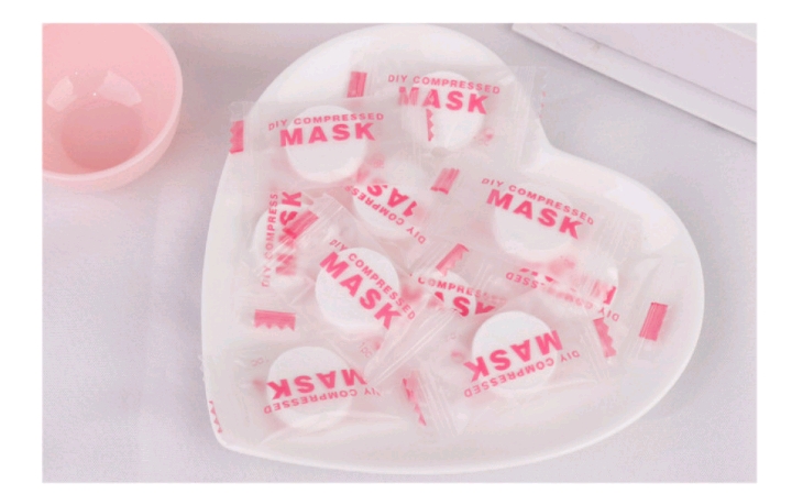 Facial hydrating and moisturizing mask paper, disposable portable compressed mask granules + mask stick + small bowl * detail image 12