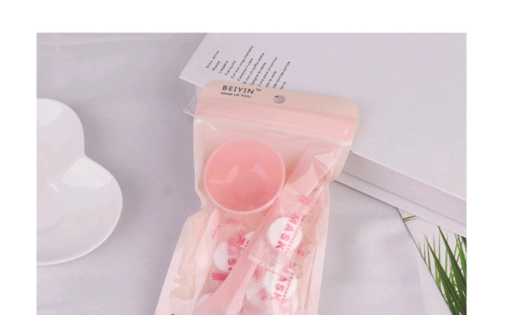 Facial hydrating and moisturizing mask paper, disposable portable compressed mask granules + mask stick + small bowl * detail image 13