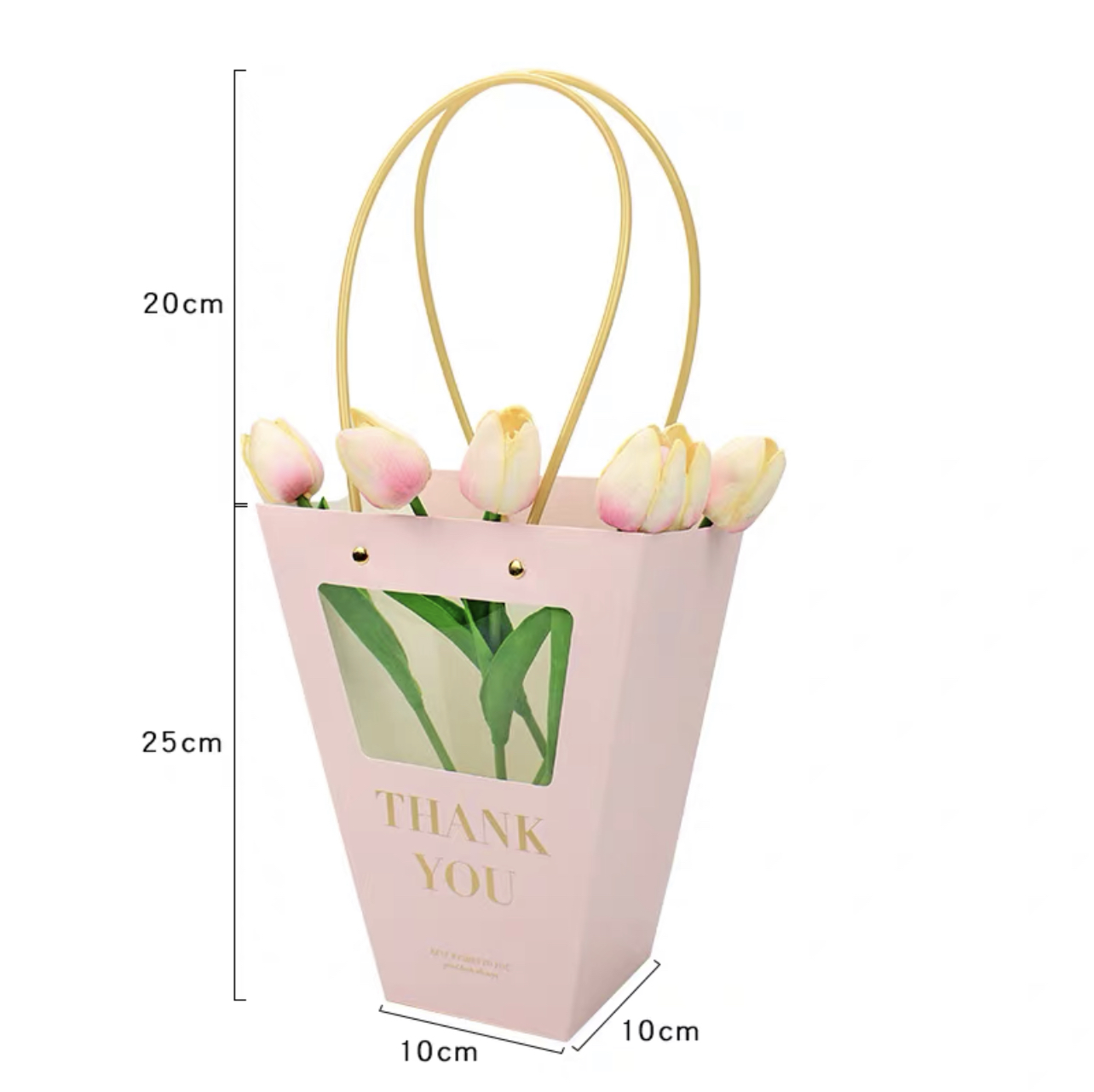 Flower window packaging box with gilded flower packaging