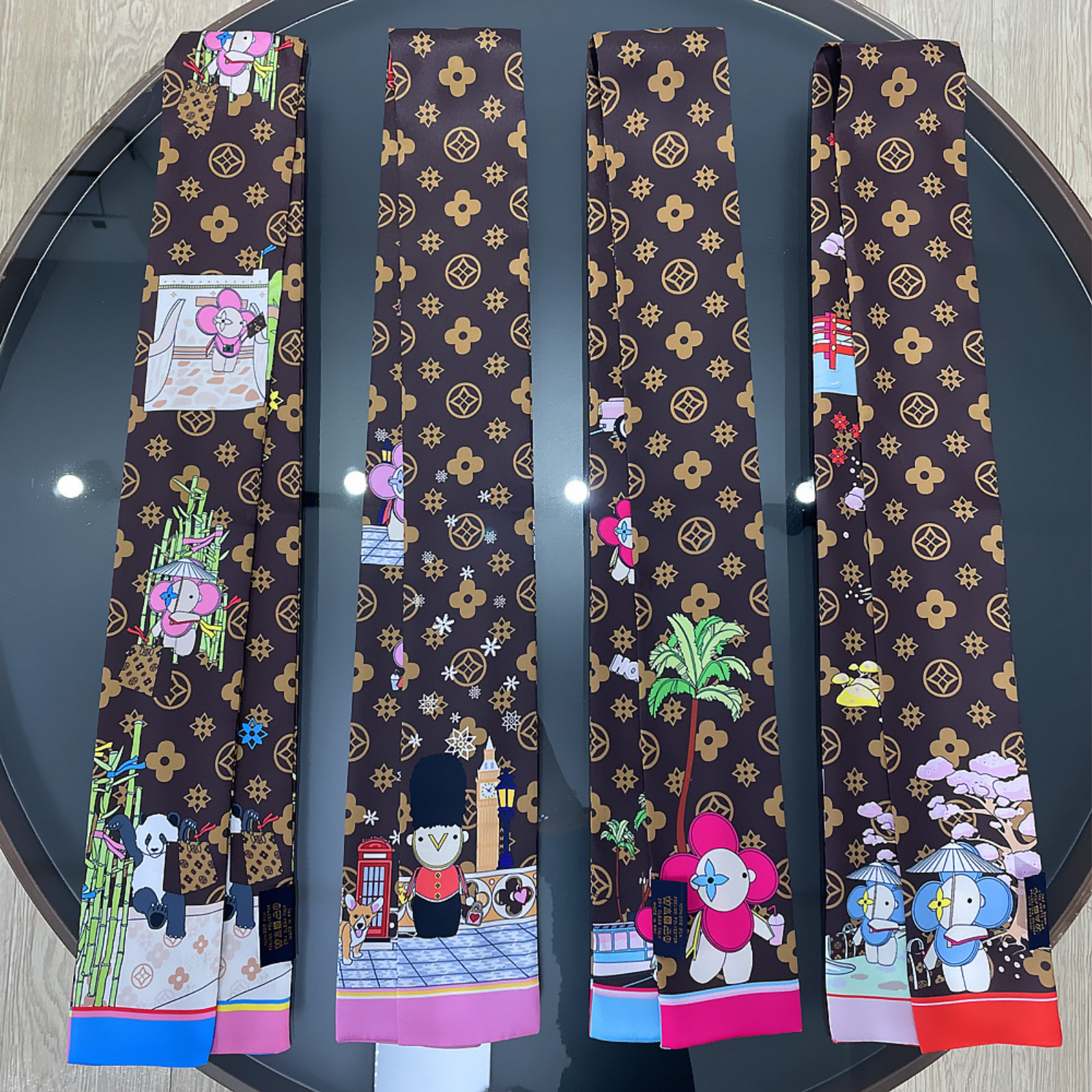 [Jane Eyre Silk Link] Small long silk scarves, ribbon hair bands, hair ties, spring and autumn decorative neckerchiefs, accessories, trendy scarves, versatile Specification image