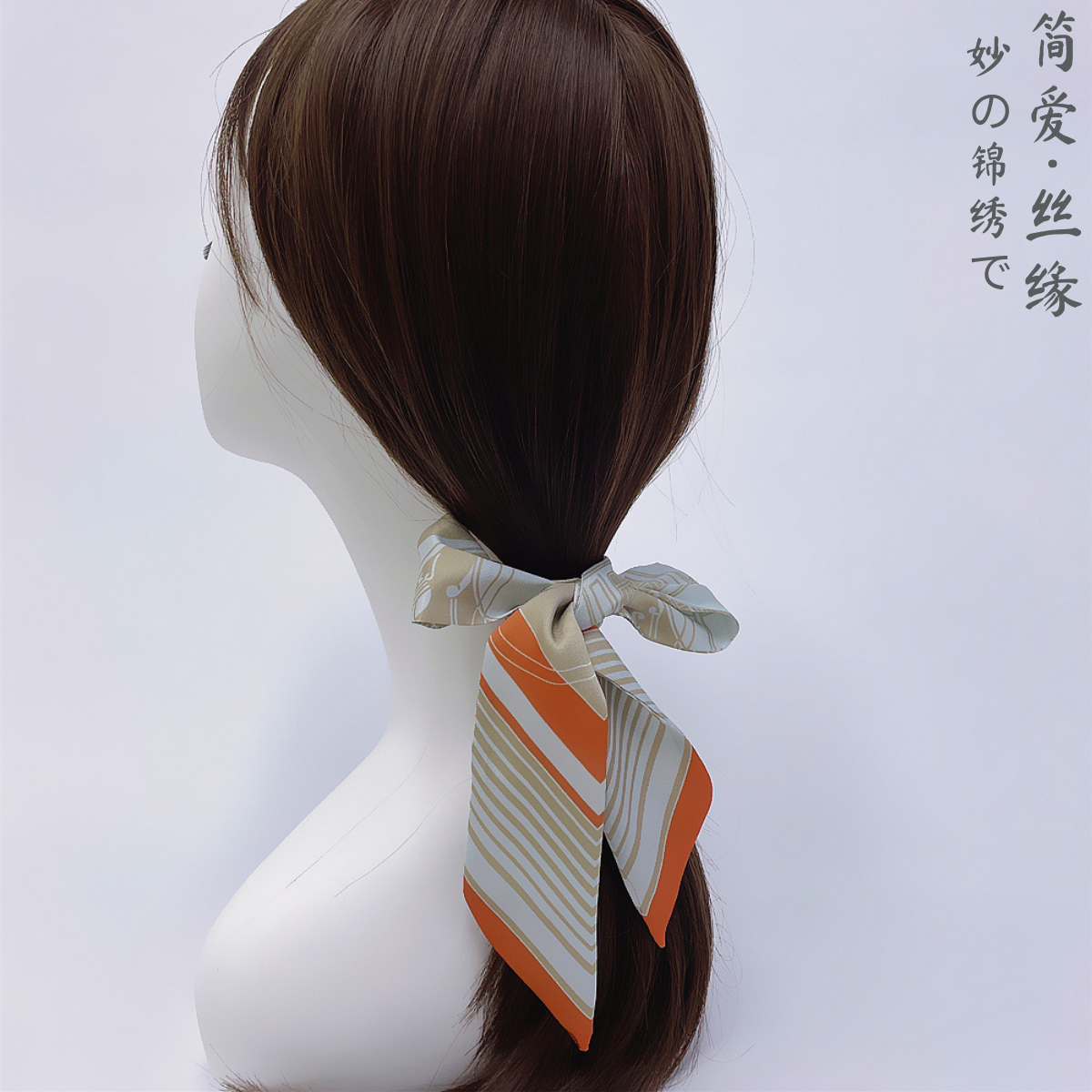 [Jane Eyre Silk Link] Small long silk scarf, versatile for spring and autumn, decorative ribbon, multi-functional baby ribbon scarf, ribbon details Picture