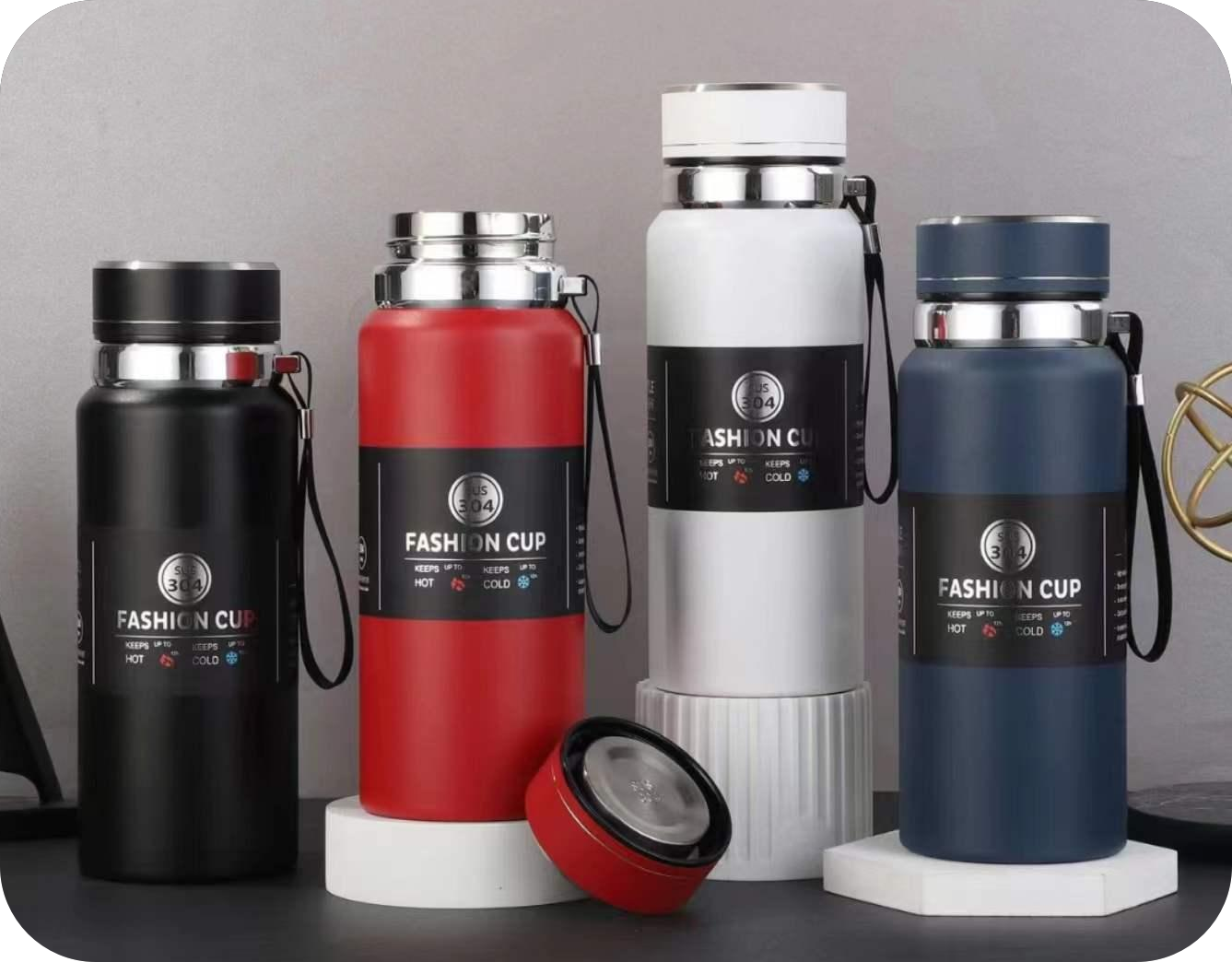 Stainless steel water bottle 304 Vaccum Flask 真空不锈钢保温杯