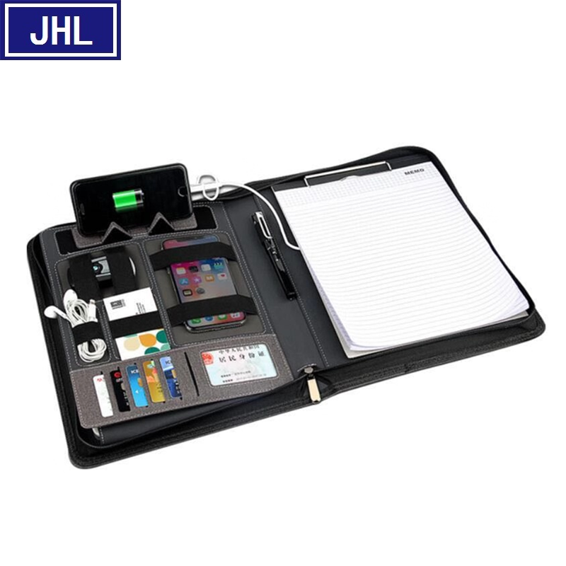 Wholesale of foreign trade gifts, A4 board folders, book folders, power banks, charging manager folders, multi-functional storage manager bags