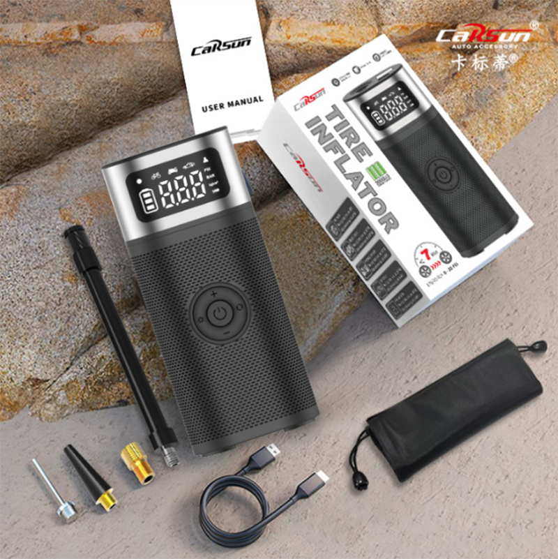 carsun's new portable car air pump, intelligent digital display air pump, bicycle basketball electric air pump Application Scenario