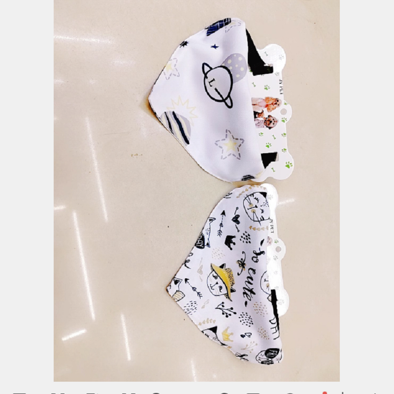 宠物口水巾  三角口水巾白色系列 S.M.L.XL四件套三角口水巾详情图1
