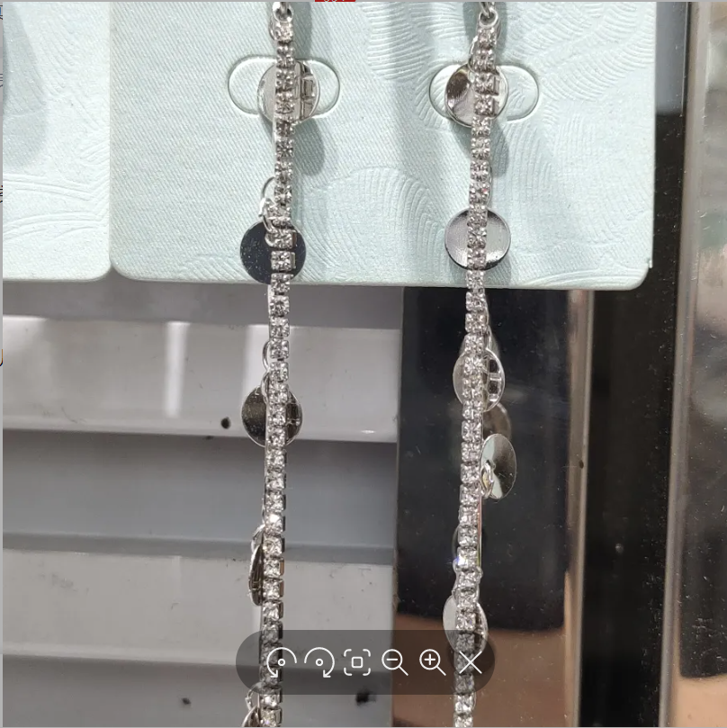 Korean-style earrings, Korean-style long chain jewelry, claw chain, wedding simplicity, Billon -65 Specification image