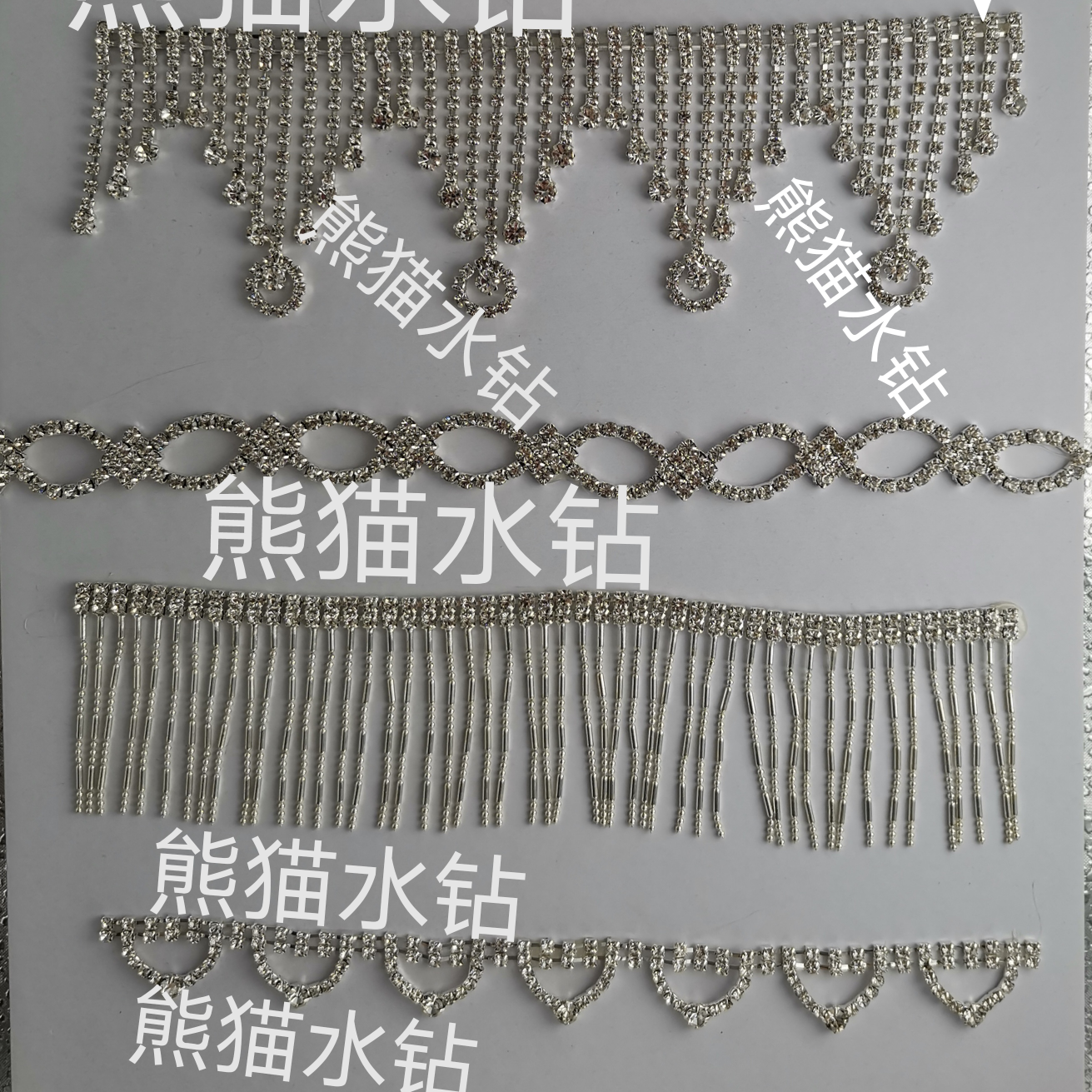 Jewelry accessories: Panda water Diamond 5438, DIY fancy diamond chain, hand-sewn and welded fancy claw chain, handcrafted evening dress accessories Specification image