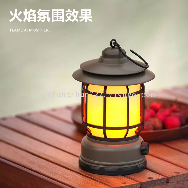 Best-selling camping lamps, atmosphere flame camping tent lamps, retro horse lamps, rechargeable portable lamps, home outdoor lamps Item Picture