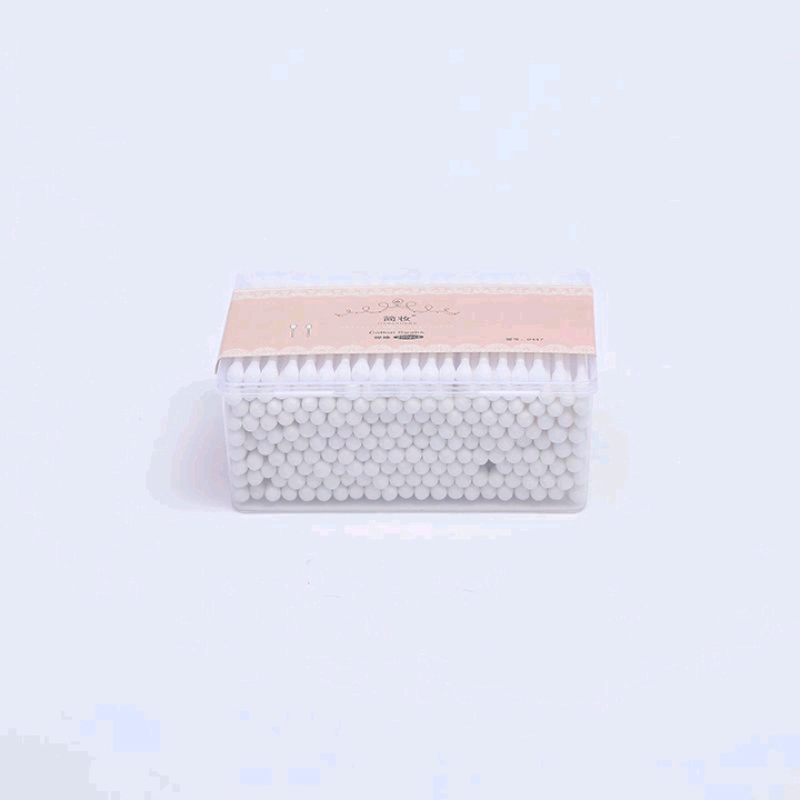Box set of 200 eco-friendly paper sticks, double-headed cotton swabs, ear cleaning, makeup, household cotton swabs, disposable cleaning cotton swabs. details Picture