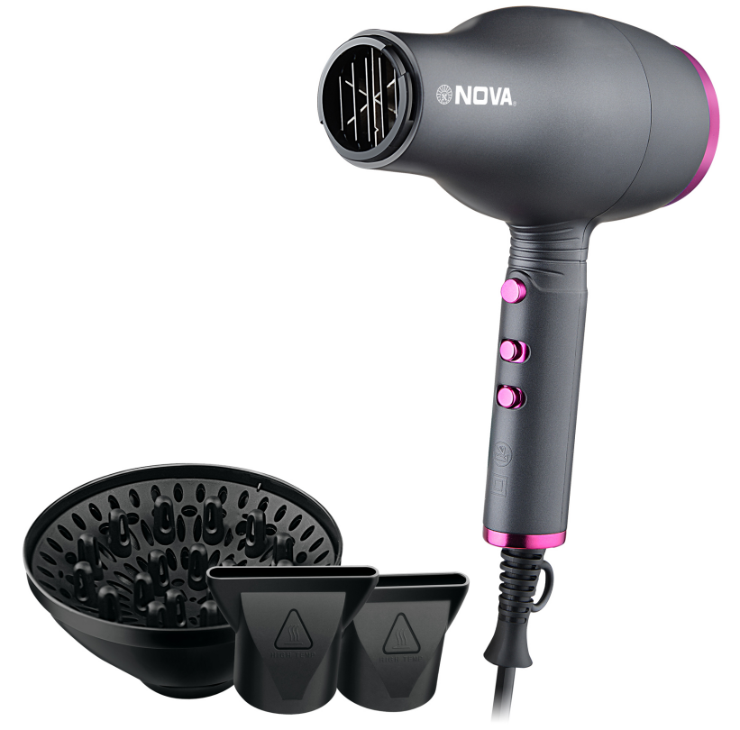 NOVA-7512AC motor hair dryer, high-power hair dryer, household hair dryer, cold and hot air hair dryer, six-speed hair salon hair care details Picture