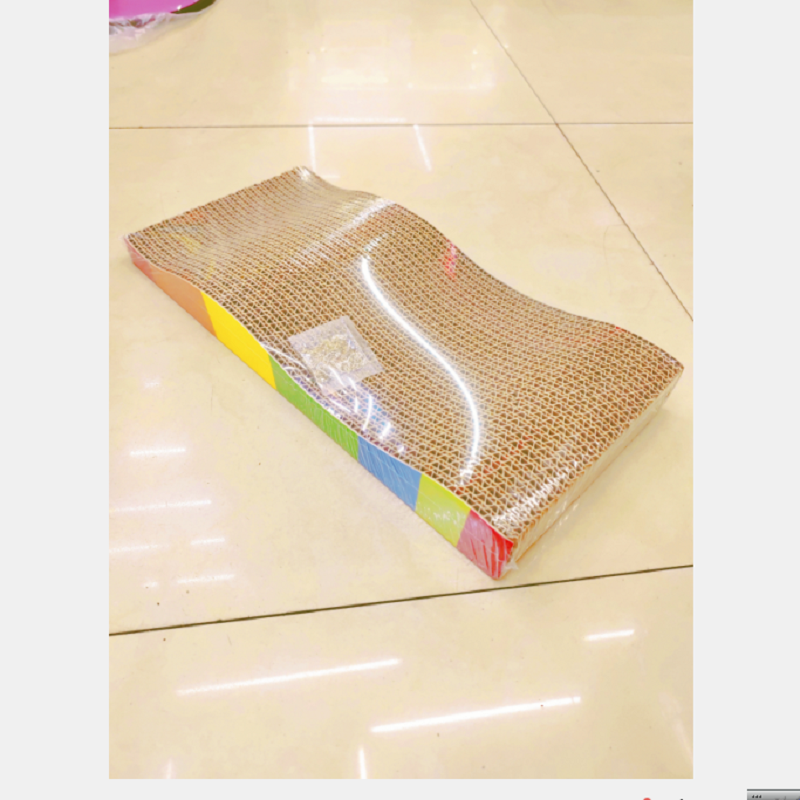 Cat toys, corrugated paper, large durable cat litter board, scratch-making device, wavy cat scratch-making board, 42.5*21*3.5CM, factory direct sales