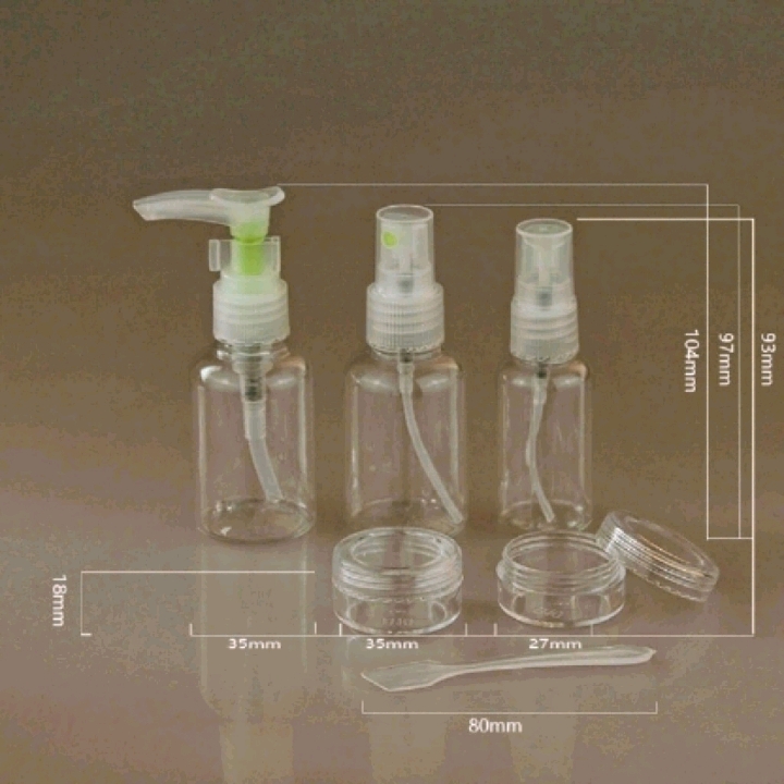 Travel portioning bottle set: Portable press-type small spray bottle, lotion bottle, cream bottle, sample portioning bottle! detail image 6