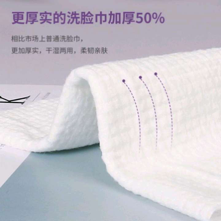 ⊙﹏⊙180克洗脸巾一次性加厚洁面巾母婴擦脸干湿两用美容院卷筒式*详情图2