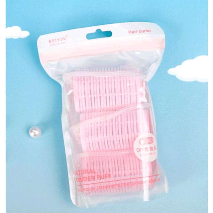 Yanying Home Large Hair Curls 3 sets, self-adhesive curling iron Fixed Curls, Lazy Person Fluffy Curls, figure-eight bangs *