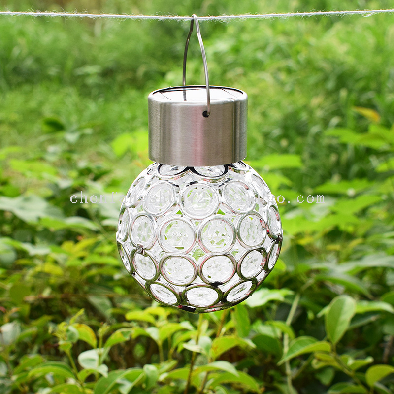 New solar-powered hanging lights, outdoor rainproof chandeliers, light-controlled hollowed-out lights, lawn, garden and courtyard lights Specification image