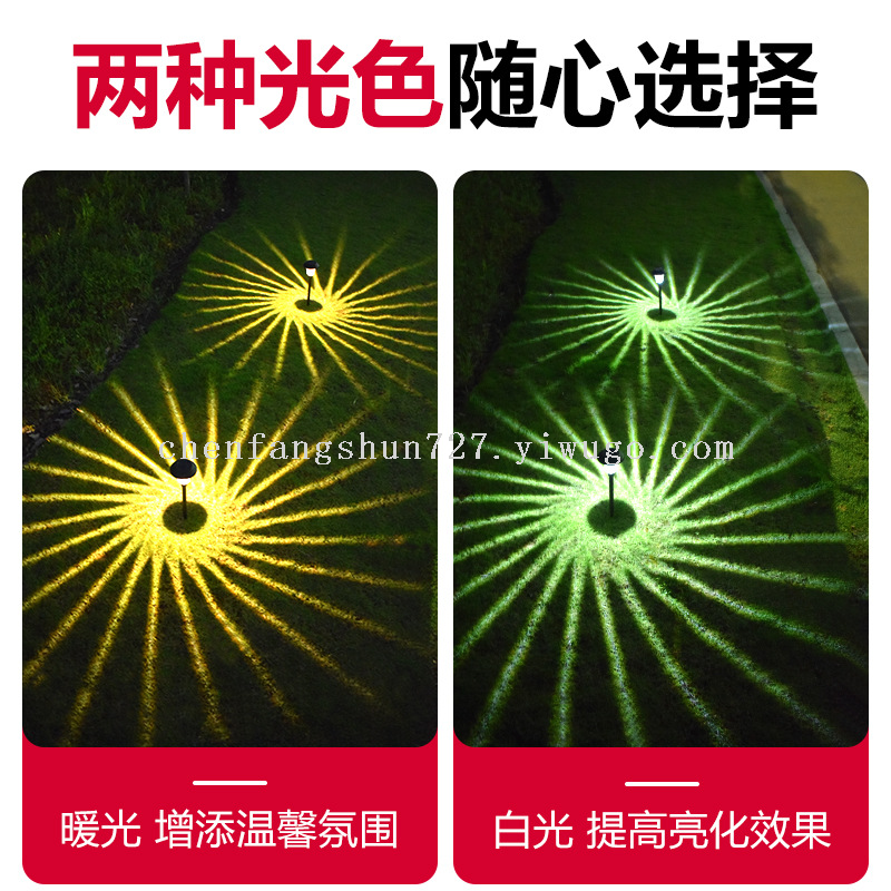 Solar-powered ground plug-in lawn lights, courtyard lighting, LED waterproof grass garden, villa yard, home landscape lights Application Scenario