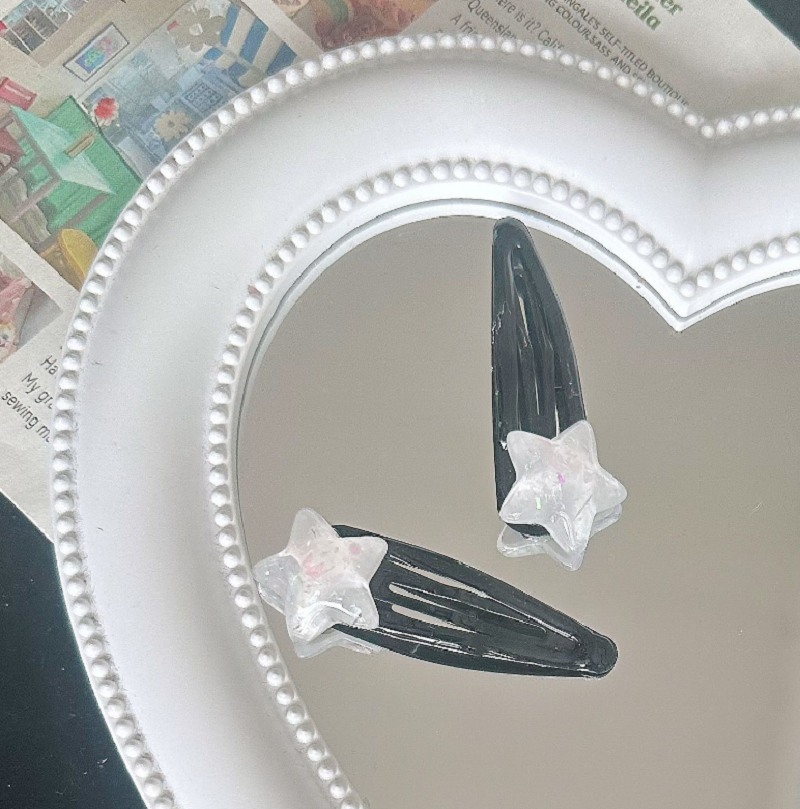 简约发夹/清新发夹/星星发夹/黑色发夹细节图