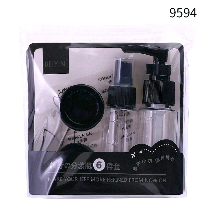 Travel portioning bottle set, portable press bottle, Spray bottle, Cream bottle details Picture