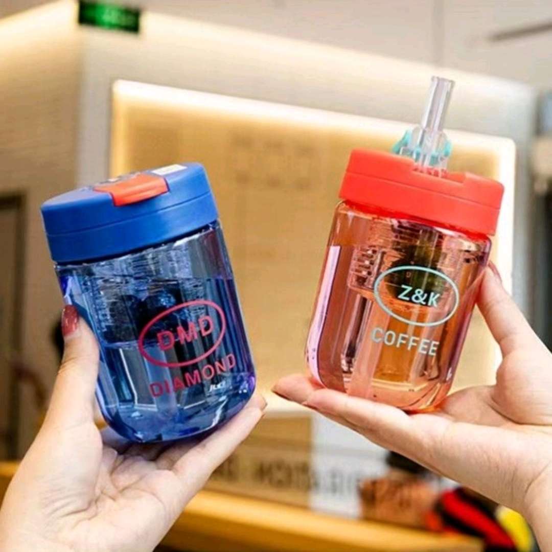 ins简约高颜值吸管杯潮流迷你学生便携吨吨水杯子时尚咖啡随手杯