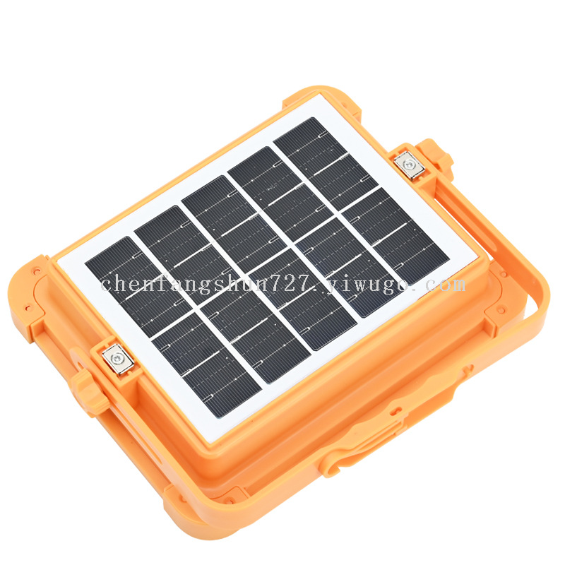Solar portable lamp, rechargeable floodlight, outdoor camping lamp, portable ultra-bright household mobile emergency lighting lamp Item Picture