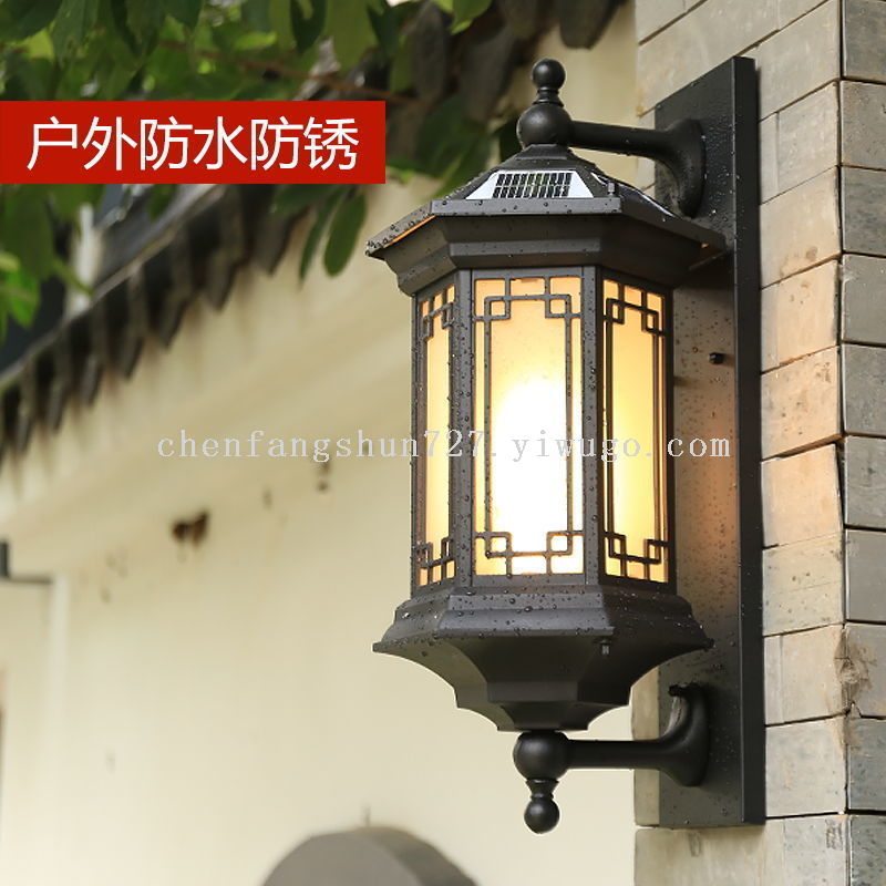 太阳能壁灯细节图