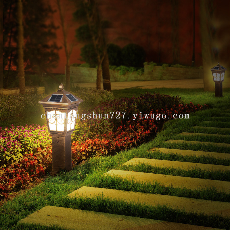Solar lawn lights, community villa courtyard lights, garden lights, outdoor road and grassland lights, waterproof LED landscape lights details Picture