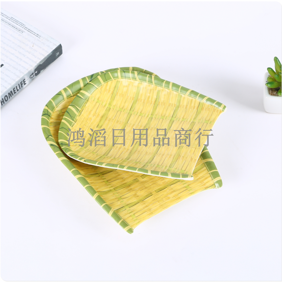 竹编盘/菜盘/密胺盘细节图